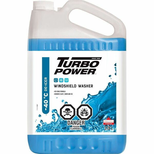 Recochem Turbo Power Windshield Washer Fluid - For Windshield - 3.78 L - Smear-free - 4 / Box