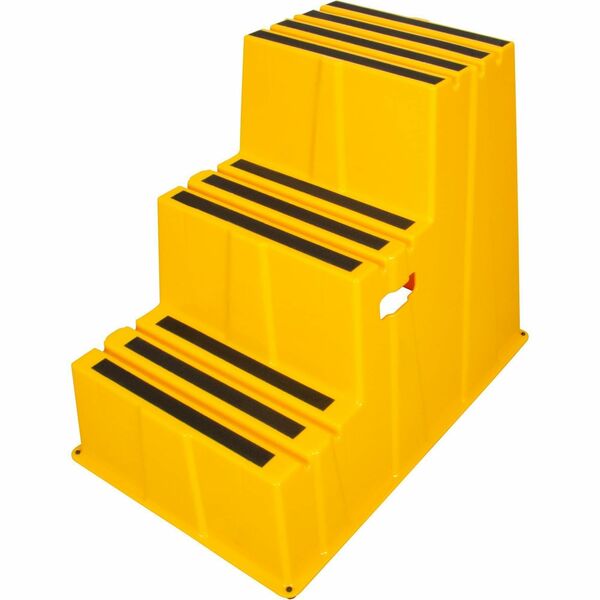 KLETON Industrial Step Stool - 3 Step - 560 lb (254011.73 g) Load Capacity - 34.81" (884.17 mm) Length x 22.43" (569.72 mm) Depth x 28.50" (723.90 mm) Height - Yellow