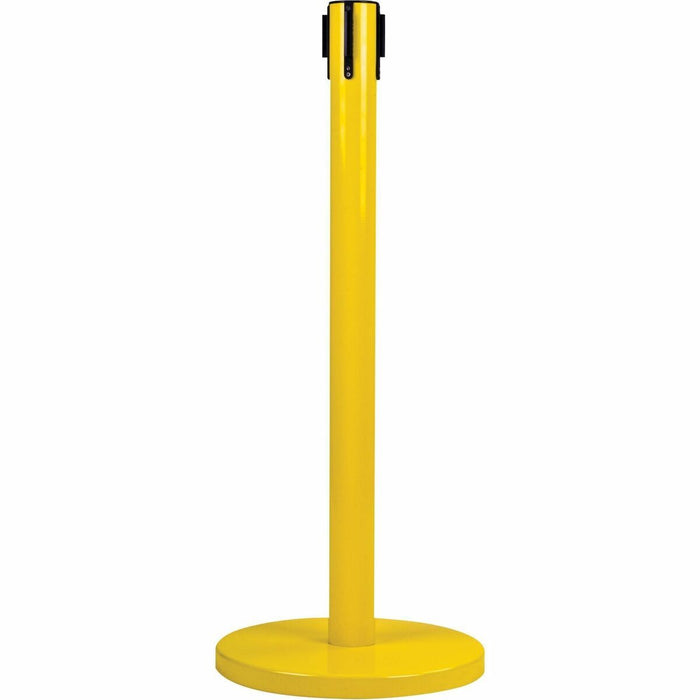 Zenith Safety Products Receiver Post - Yellow Stainless Steel Post - 35" (889 mm) Height - Floor Standing - 1 Each