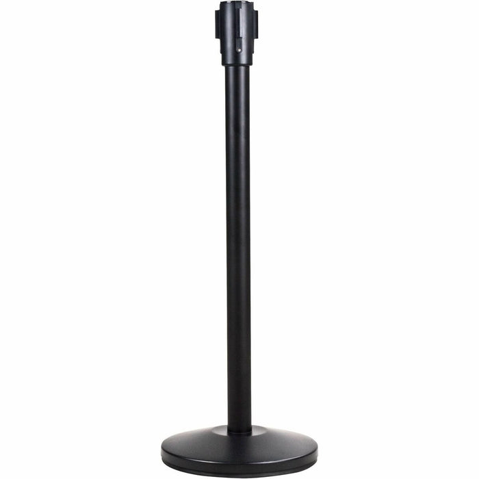 Zenith Safety Products Receiver Post - Black Stainless Steel Post - 35" (889 mm) Height - Floor Standing - 1 Each