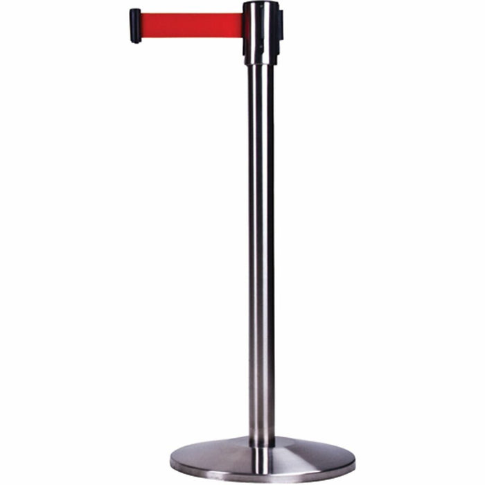 Zenith Safety Products Free-Standing Barrier - 84" (2133.60 mm) Red Tape Attachment - 35" (889 mm) Height - Floor Standing - Steel - 1 Each
