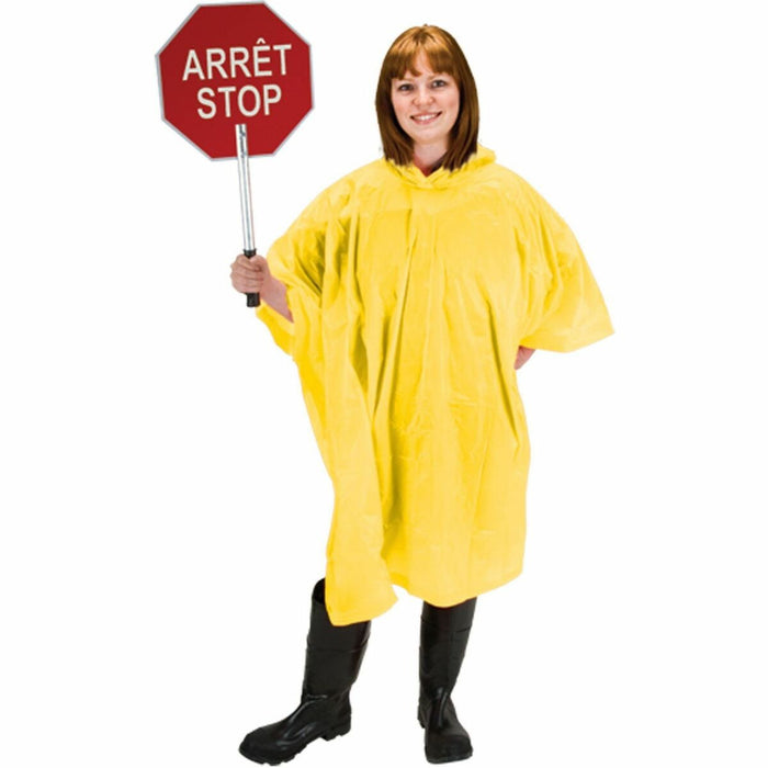 Zenith Safety Products Rain Poncho - One Size - Polyvinyl Chloride (PVC) - Yellow - Welded Seam - 1 Each