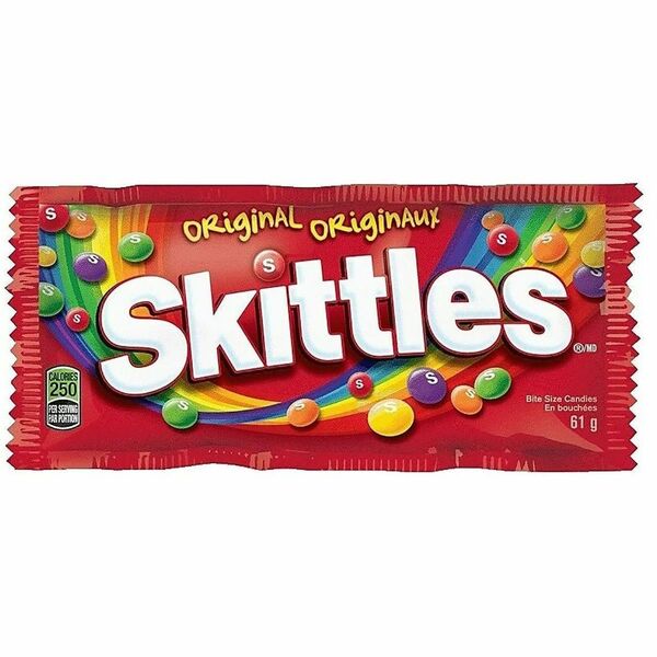 Skittles Original Bite-Sized Candies - Original - 2.15 oz (61 g) - 36 / Box