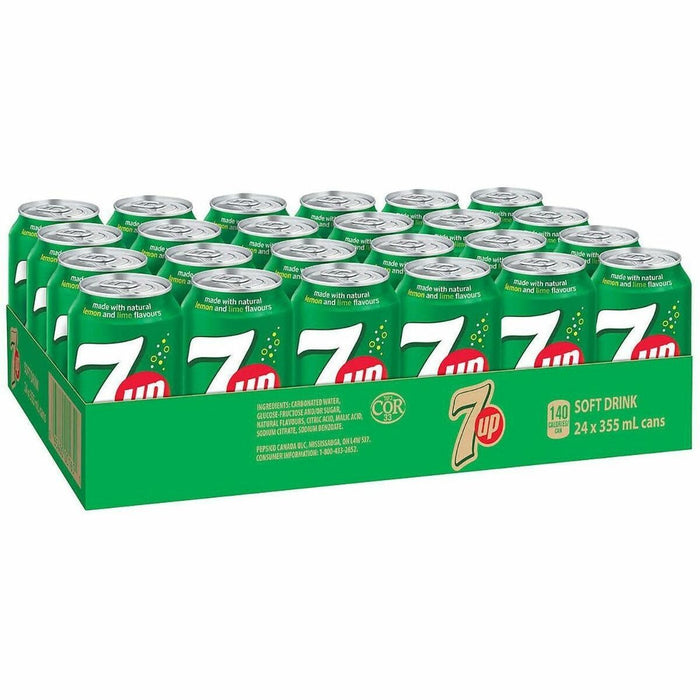 7UP Zero Sugar - Sugar Free - 355 mL - Lemon Lime, Original - 24 / Box