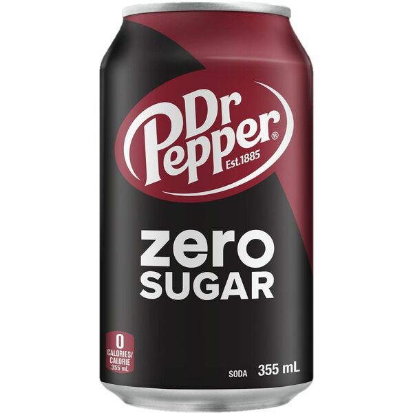 Dr Pepper Zero Sugar - Sugar Free - 355 mL - 12 / Box