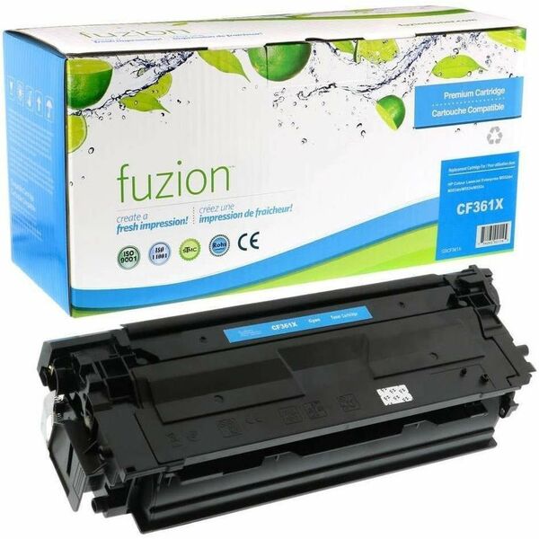 fuzion Remanufactured Toner High Yield for HP CF361X (508X) - Cyan - Yield: 9000