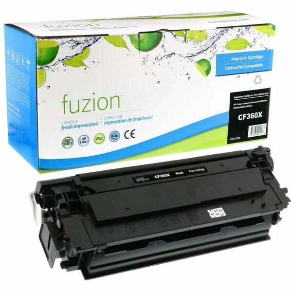 fuzion Remanufactured Toner High Yield for HP CF360X (508X) - Black - Yield: 12500