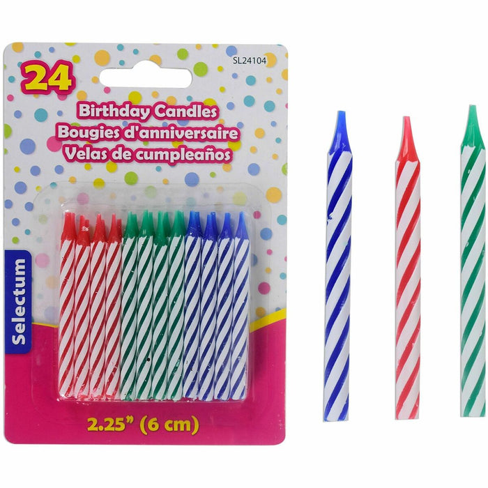 Selectum Birthday Candles - 2.25" (57.15 mm) Height - Birthday - Assorted