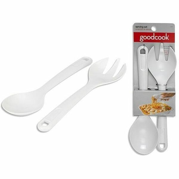 Good Cook Spoon - Serving Set - Spoon - Plastic - White - 2 Pack