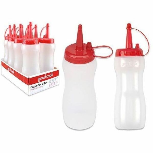 Good Cook Dispenser Bottle - Food, Sauce, Serving - Dishwasher Safe - Clear - Plastic Body - 1 Each