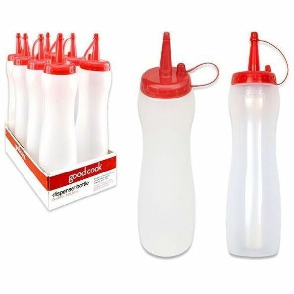 Good Cook Dispenser Bottle - Sauce, Cake - Clear - Plastic Body - 1 Each