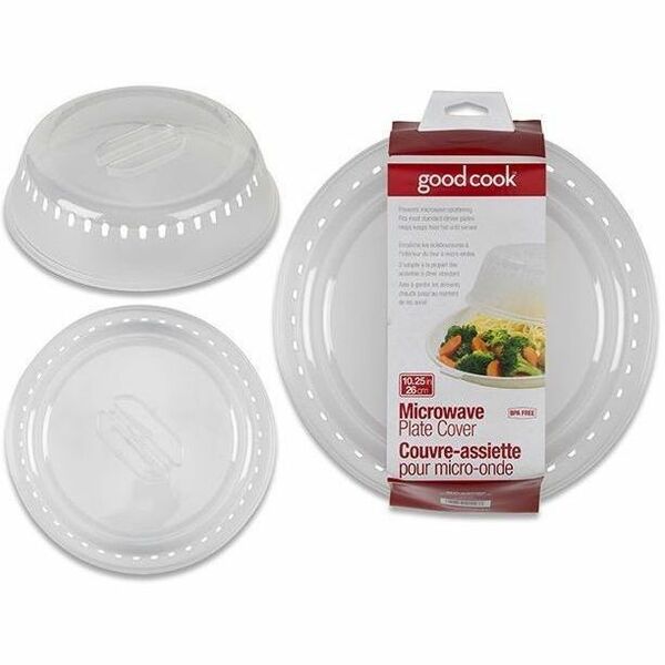 Good Cook Microwave Plate Cover - Food, Warming - Dishwasher Safe - Microwave Safe - 10.24" (260 mm) Diameter - Polypropylene Plastic Body - 1 Each