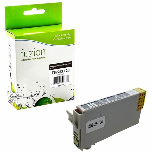 fuzion Epson T822XL120 Compatible Inkjet - Black - 1 Each