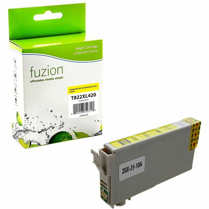 fuzion Epson T822XL420 Compatible Inkjet - Yellow - Yield: 1100