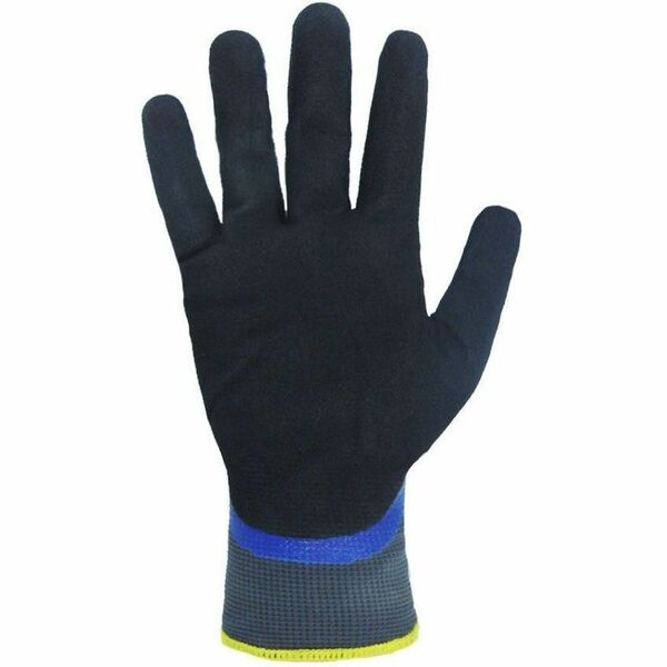 RONCO Flexsor 76-625 Work Gloves - Oil, Abrasion, Dirt Protection - Sandy Nitrile Coating - 11 Size Number - XXL Size - Nitrile - Black, Blue - Abrasion Resistant, Latex-free, Breathable, Blade Cut Resistant, Tear Resistant, Puncture Resistant, Cut Resist