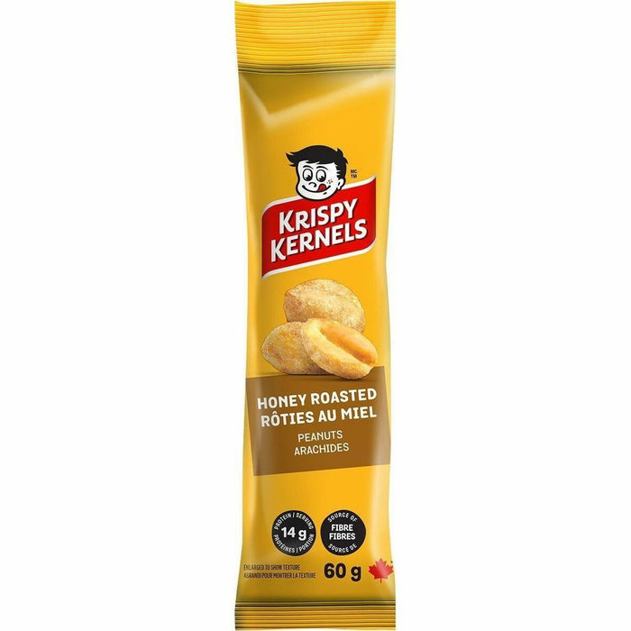 Krispy Kernels Honey Roasted Peanuts - Honey Roasted - 2.12 oz (60 g) - 12 / Box
