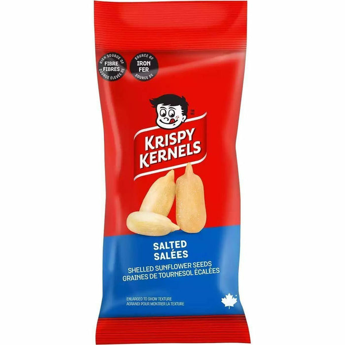 Krispy Kernels Salted & Shelled Sunflower Seeds - Salted - 2.47 oz (70 g) - 36 / Box