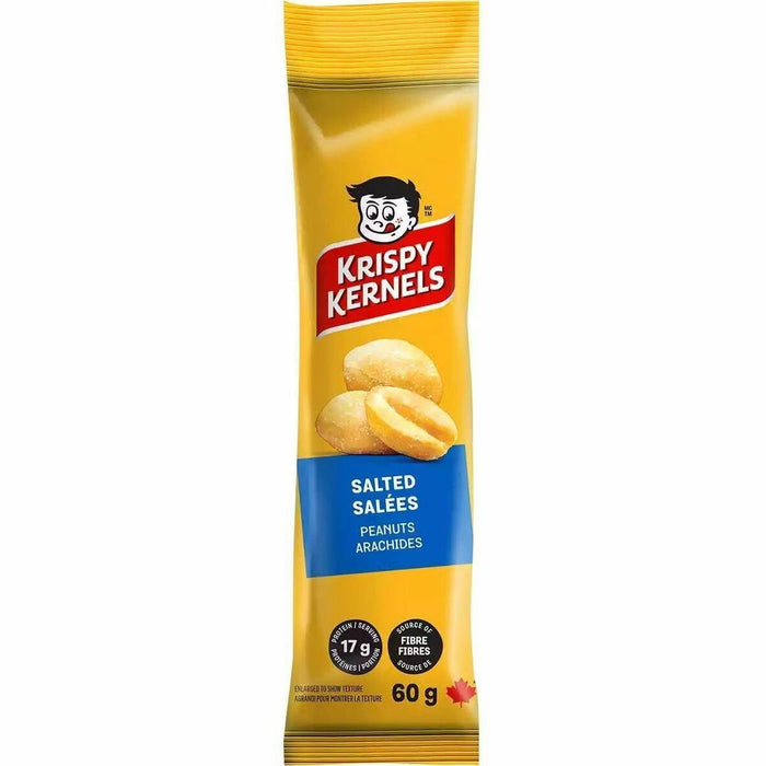 Krispy Kernels Salted Peanuts - Salted - 2.12 oz (60 g) - 12 / Box