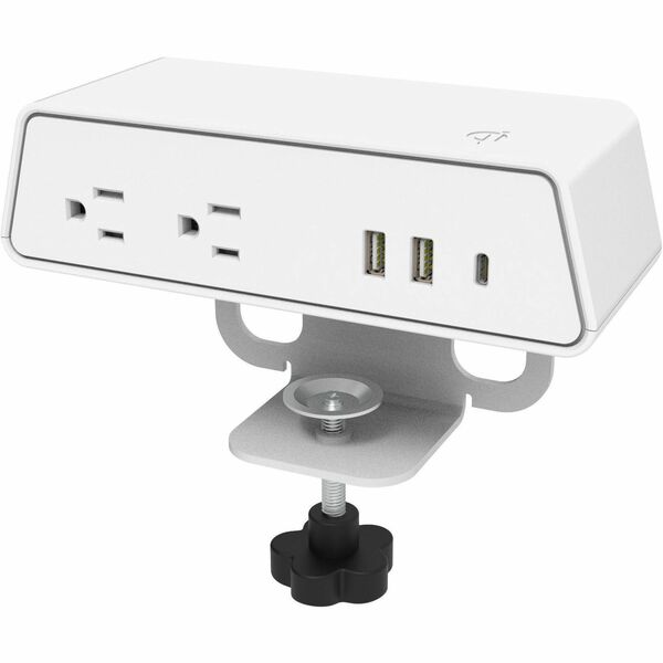 Horizon iPS1-2A2U1C Power Outlet - 2 x Power Receptacles Clamp Mount, Surface Mount - White