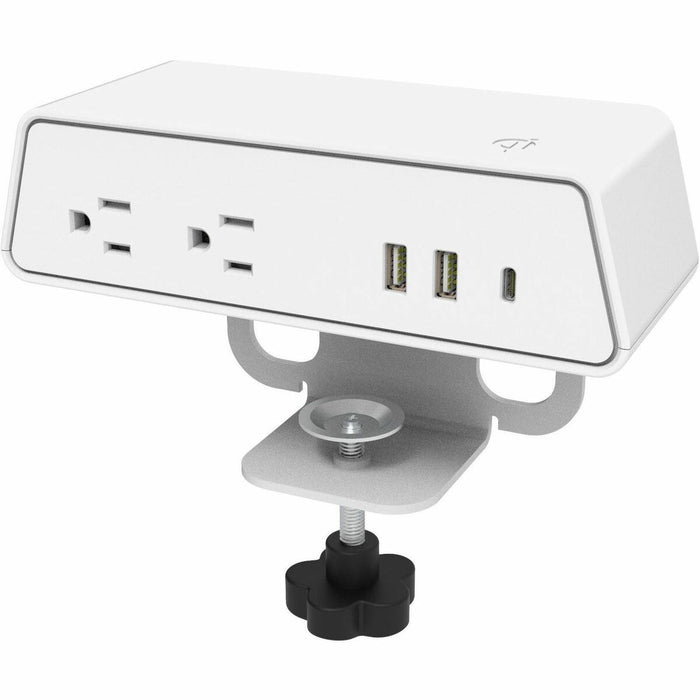 Horizon iPS1-2A2U1C Power Outlet - 2 x Power Receptacles Clamp Mount, Surface Mount - White