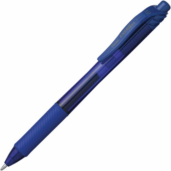 Pentel EnerGel-X Retractable Gel Roller, (1.0mm) Metal Tip, Blue Ink - 1 mm (0.04") Bold Pen Point - Refillable - Retractable - Blue Ink - Liquid Gel Ink - Metal Tip - Office, School, Writing - 12 / Box