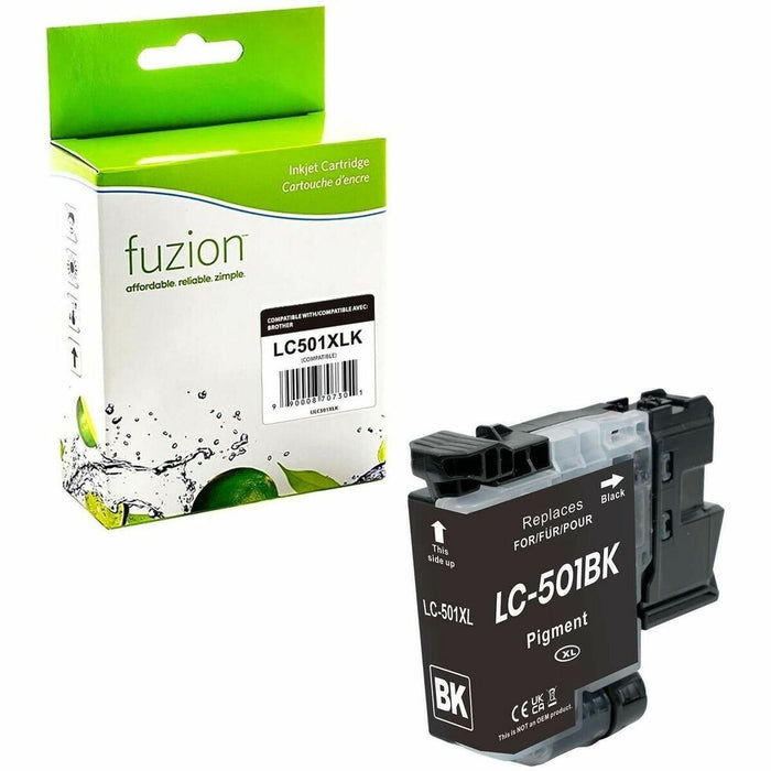 fuzion Compatible Inkjet for Brother LC501XLKS - Black - Yield: 500