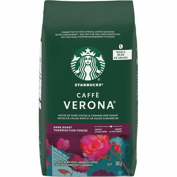 Starbucks&reg; Verona Bean Coffee - Dark - 12 oz (340 g) - Caffe Verona - 1 Each