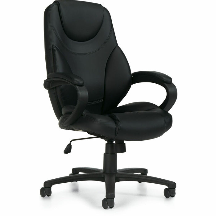 Brighton High Back Tilter, LuxPlus Black - Offices to Go Brighton High Back Management Tilter Chair - Black LuxPlus Faux Leather