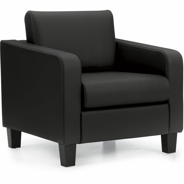 Suburb Lounge Chair, LuxPlus Black - Offices to Go Suburb Lounge Chair - Black LuxPlus Faux Leather