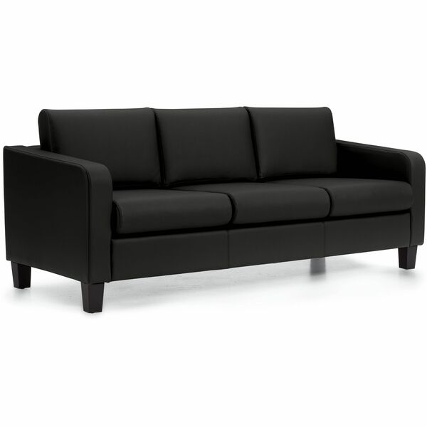Suburb Three Seat Sofa, LuxPlus Black - Offices to Go Suburb Three Seat Sofa - Black LuxPlus Faux Leather