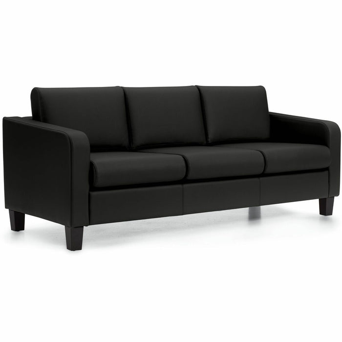 Suburb Three Seat Sofa, LuxPlus Black - Offices to Go Suburb Three Seat Sofa - Black LuxPlus Faux Leather