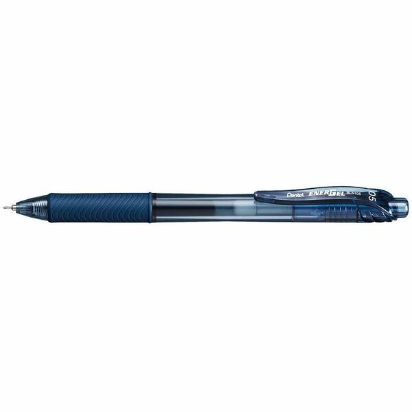EnerGel EnerGel-X Gel Pen - 0.5 mm (0.02"), Needle, Fine Pen Point - Refillable - Retractable - Navy Blue Ink - Liquid Gel Ink - Navy Blue Barrel - Metal Tip - Writing - 1 / Piece