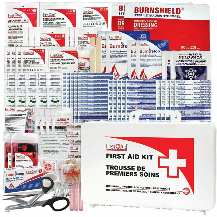 First Aid Central Restaurant/Food Service First Aid Kit - Metal Case - 1 Each