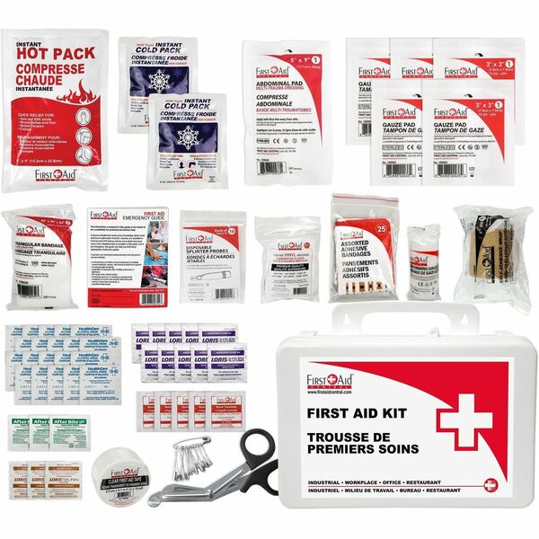 First Aid Central First Aid Kit Office - 105 x Piece(s) - Plastic Case - 1 Each