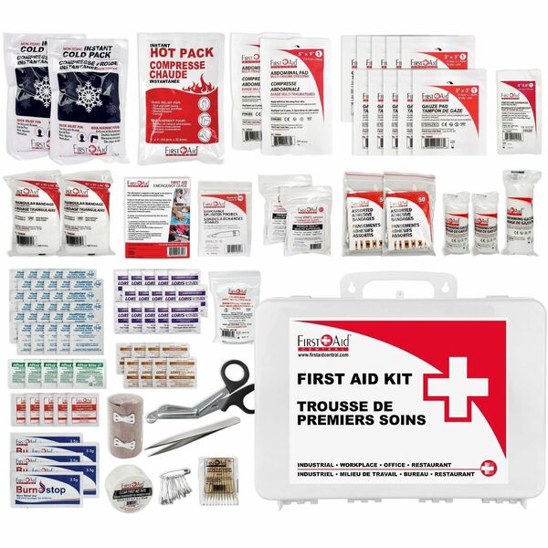 First Aid Central First Aid Kit Deluxe - 233 x Piece(s) - Plastic Case - 1 Each