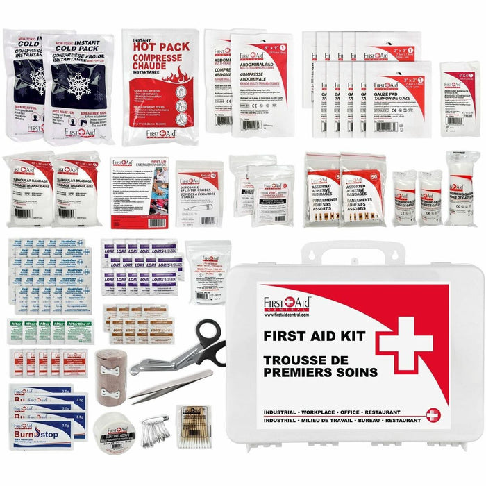 First Aid Central First Aid Kit Deluxe - 233 x Piece(s) - Plastic Case - 1 Each