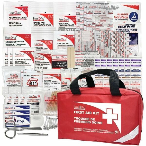 First Aid Central Multipurpose First Aid Kit, 150PCS, Nylon - 150 x Piece(s) For 25 x Individual(s) - Nylon Case - 1 Each