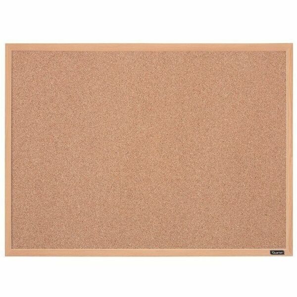 Quartet Cork Board, Maple Frame, 23" x 35" - 23" (584.20 mm) Board Height x 35" (889 mm) Board Width - Cork Surface - Self-healing, Crumble Resistance - Maple Wood Frame - 1 Each