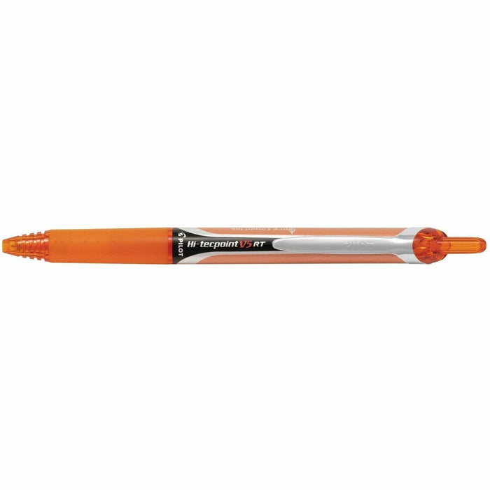 Pilot Hi-Tecpoint RT 0.7mm, Airplane Safe - Refillable - Retractable - Orange Ink - Liquid - 1 Each