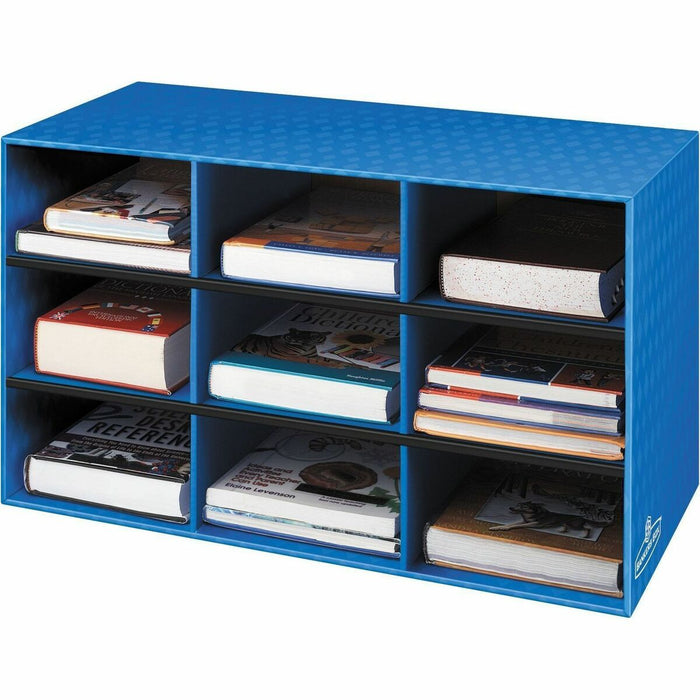 Fellowes Oversized Compartment Organizer - 9 Shelf(ves) - 16" (406.40 mm) Height x 28.3" (717.55 mm) Width x 13" (330.20 mm) Depth - Sturdy, Corrugated - Blue - 1 Each