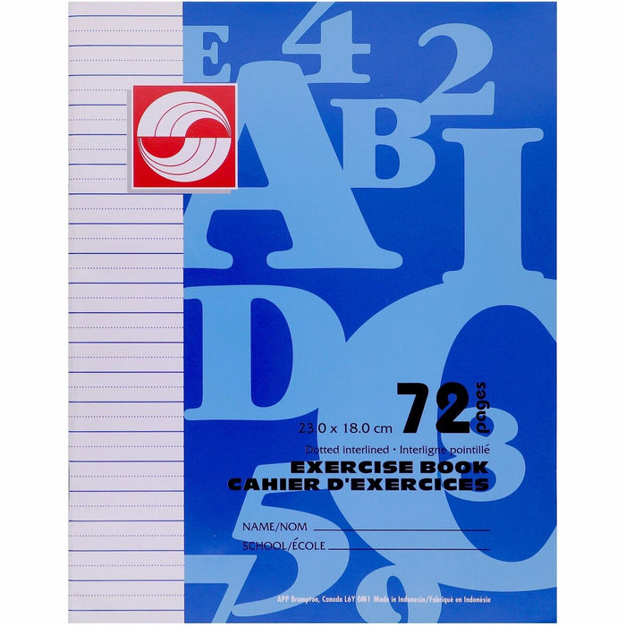 Enlivo Notebook - 72 Pages - Ruled Margin - 9" (22.86 cm) x 7" (17.78 cm) Sheet Size - Blue Cover - 1 Each