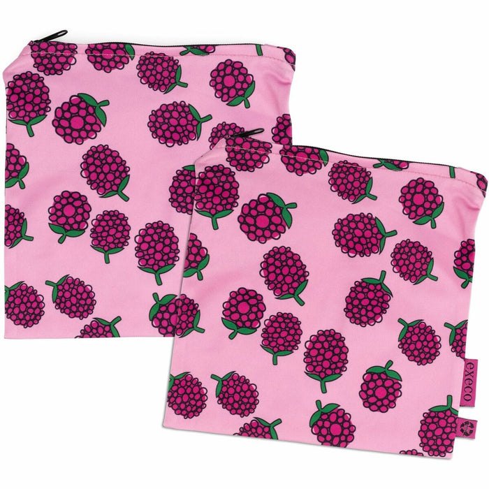 EXECO Snack Bag - Raspberry Pattern - Fabric