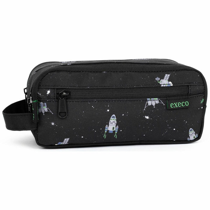 EXECO Carrying Case Pencil - Polyethylene Terephthalate (PET) Body - Rocket Pattern - Handle - 4.33" (110 mm) Height x 7.87" (200 mm) Width x 3.54" (90 mm) Depth - 2 L Volume Capacity - 1 Each