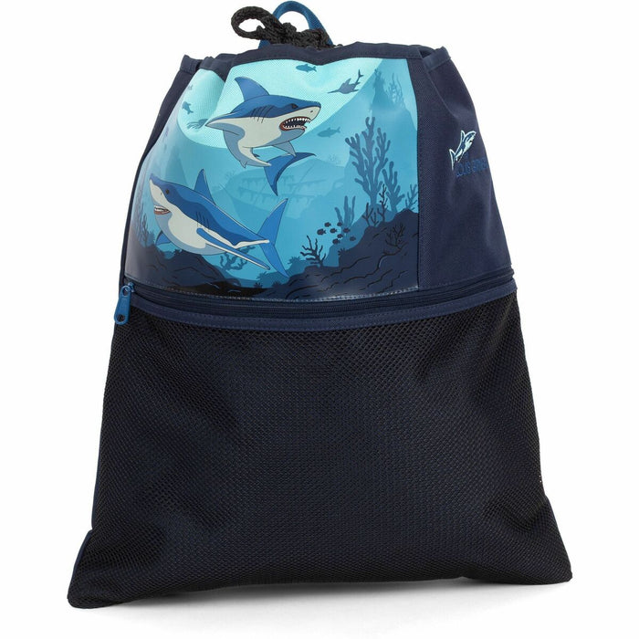 Louis Garneau Carrying Case (Tote) Gym - Blue - Shark Pattern - 16.54" (420 mm) Height x 14.96" (380 mm) Width x 0.39" (10 mm) Depth - 16 L Volume Capacity