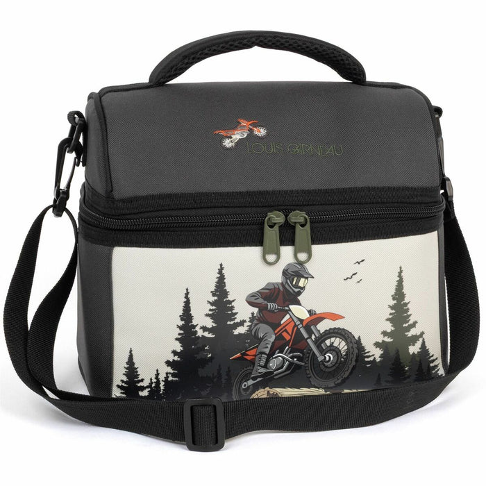 Louis Garneau Lunch Box - Motocross Collection - 9 L Capacity - Motocross Rider pattern - Dark Gray