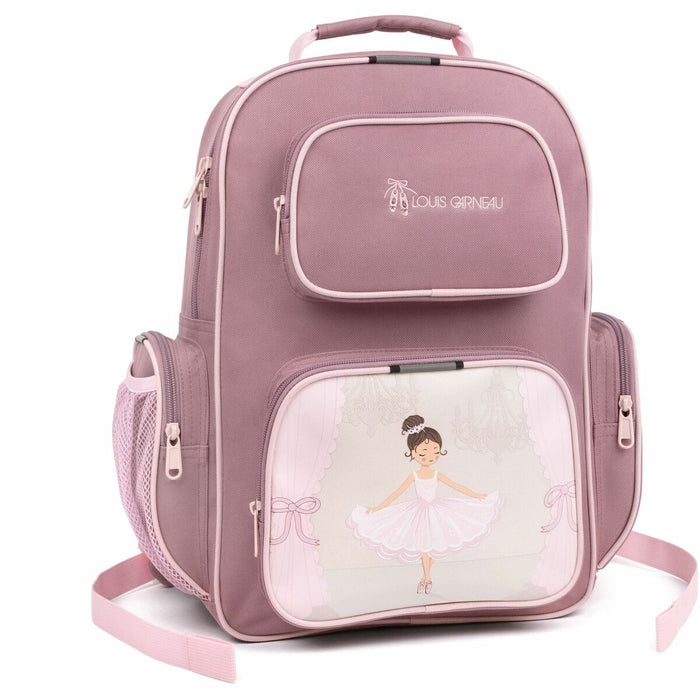 Louis Garneau Carrying Case (Backpack) School - Pink - Polyester Body - Waist Strap, Chest Strap, Shoulder Strap - 16.54" (420 mm) Height x 11.81" (300 mm) Width x 6.30" (160 mm) Depth - 20 L Volume Capacity - 1 Each