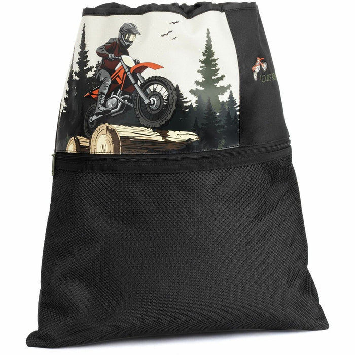 Louis Garneau Carrying Case (Tote) Gym - Dark Gray - Motocross Rider - 16.54" (420 mm) Height x 14.96" (380 mm) Width x 0.39" (10 mm) Depth - 16 L Volume Capacity - 1 Each