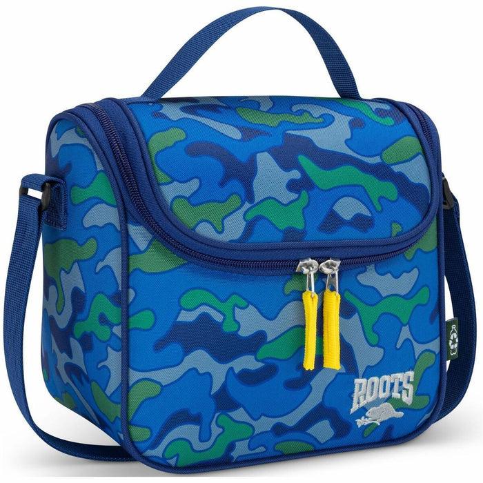 Roots Lunch Bag - 5 L Capacity - Gray, Navy Blue - 600D Polyester