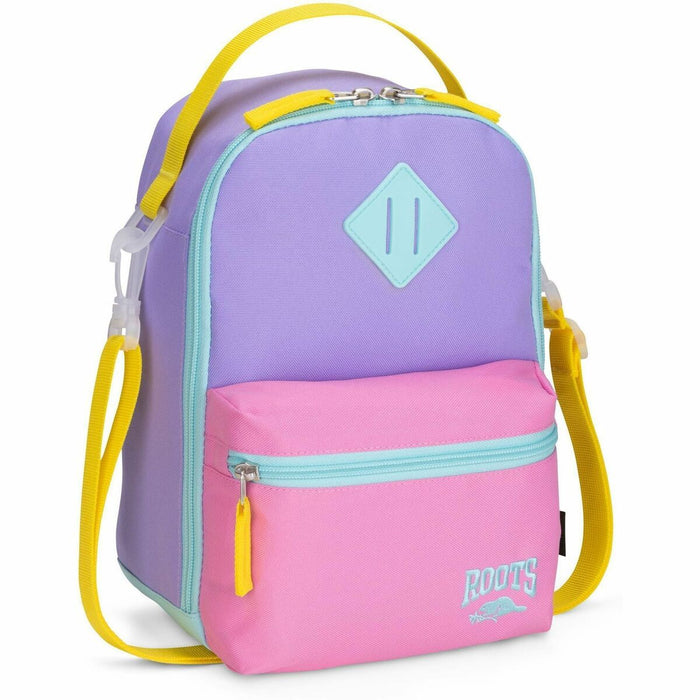 Roots Lunch Bag - 7 L Capacity - Pink, Purple - Polyester