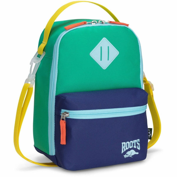 Roots Lunch Bag - 7 L Capacity - Green, Navy - Polyester
